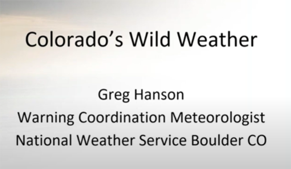 Colorado forecasting with Greg Hanson